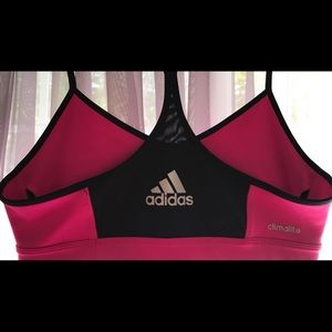 💕 Pink adidas Strappy Climate Training Bra